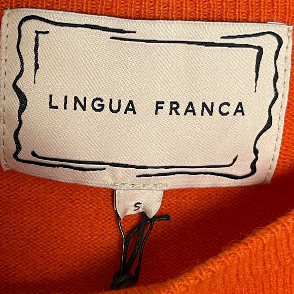 Lingua Franca | "Lost In Translation" Embroidered Cashmere Sweater - Picture 4 of 6